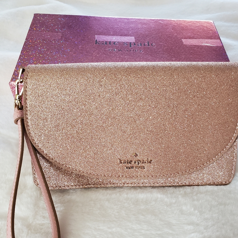 Kate spade rose gold wristlet